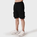 Black Heavy GSM Cargo Shorts - Image 2