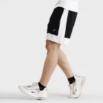 Black AERO Training Micro Shorts With White Panels - Image 2