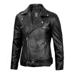 Negan Men's Black Leather Biker Style Jacket
