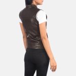 Rayne Moto Brown Leather Vest - Image 2