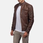 Dean Brown Leather Jacket - Image 2